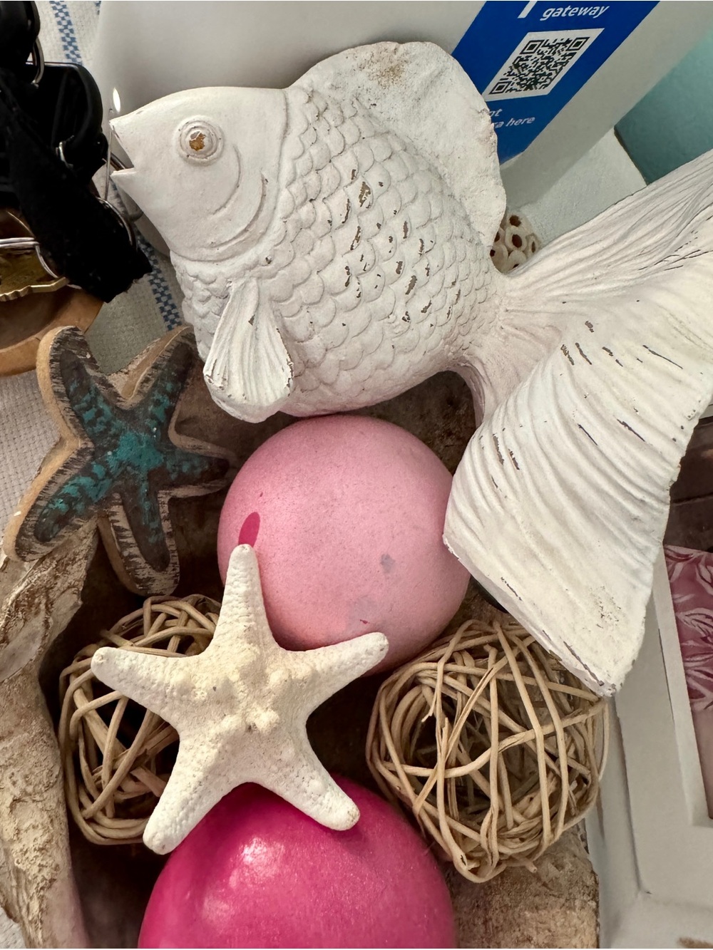 White Fish Figurine Decorative Accent for Aquatic-Style Displays - Picture 5 of 7
